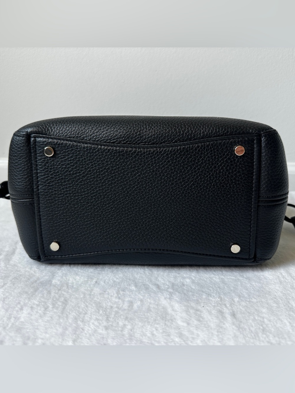 Kate Spade NWT Black Pebbled Leather Dumpling K8135 Small Satchel Original $379 - Picture 7 of 16